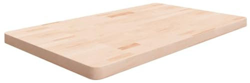 Frdhee Mobili da bagno, mobili da bagno, piano lavabo 100 x 60 x 4 cm, in legno massello non trattato, per ospiti, WC, bagno, bagno, facile da montare