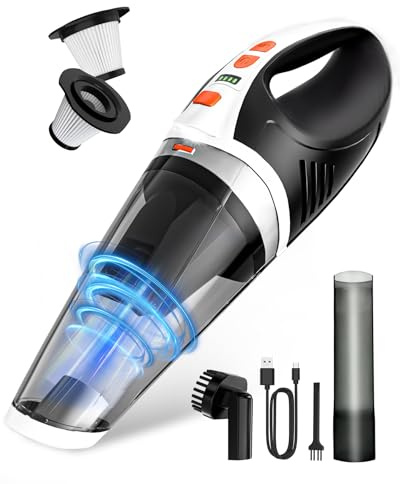 TANYO 4-in-1 Aspirabriciole per Auto Senza Fili, 12KPa con Motore Brushless