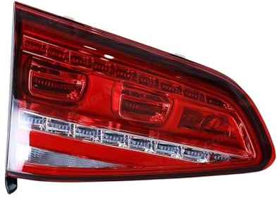 SUAGFW Luces traseras Para VW para Golf 7 para MK7 para GTI 2013-2017 lámpara de marcha atrás freno señal giro luces traseras conjunto coche Con luz matrícula(Left Inner)