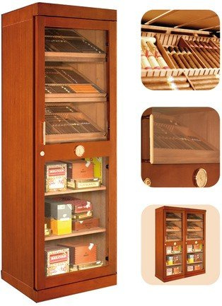 adorini Roma Electronic Cabinet Humidor Mahogany