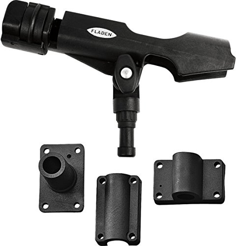 FLADEN Sea Fishing Boat Anti Corrosion Plastic Rod Holder - with 3 Multi Mount Brackets for Screw Fittings [25-1233]