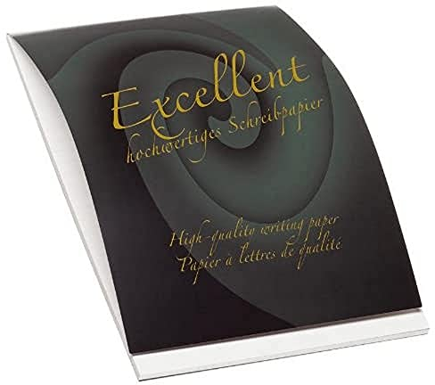 Rössler Papier 20201711 - Excellent - Briefblock DIN A4, 80 Gramm, 50 Blatt, weiß