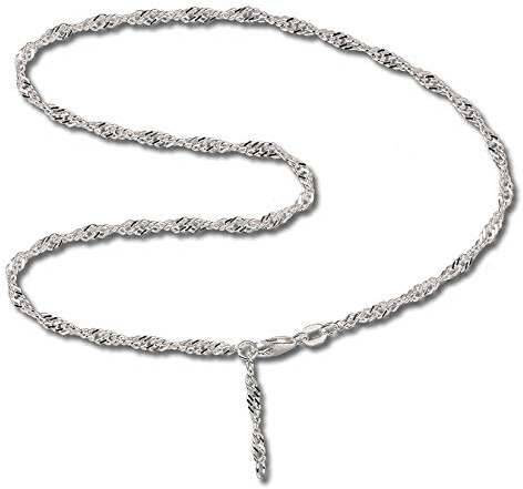 SilberDream Fußkette silber für Damen 925 Silberschmuck Singapur 25cm SDF014 Silber Fußkette