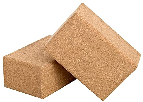 Yoga Block | Blöcke (Kork) – Klotz | Klötze – 100% Naturkork – Große Auswahl – Unterschiedliche Größen – Abgerundete Kanten - Pilates Zubehör – Ideal für Anfänger + Profis