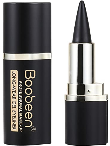 Boobeen Black Eyeliner Pencil - Quick Drying, Waterproof & Smudge-proof All Day Gel Eyeliner - Create Statement Eye Look