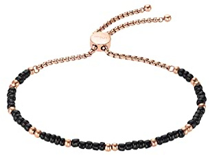 s.Oliver Damen-Armband Edelstahl, Glas One Size, Schwarz 32022438