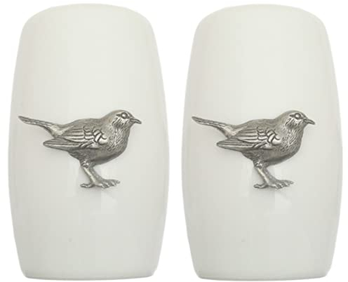 Robin China Salt and Pepper Shakers Cruet Set Modern White CSP 539