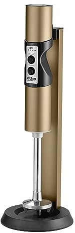 Frullatore a immersione ritter stilo 7 Plus, marrone scuro, wireless, frullatore a immersione a batteria ricaricabile, made in Germany