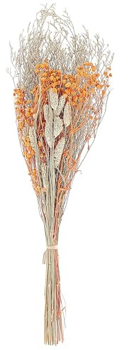 Blumenstrauß Trockenblumen orange/natürlich 65 cm getrockneter Blumenstrauß