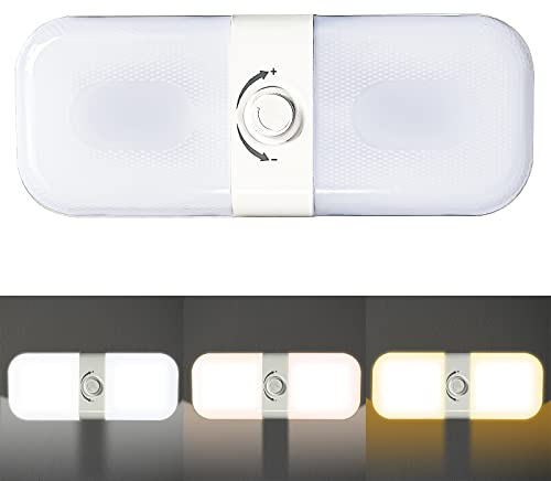 LED Deckenleuchte Innenbeleuchtung Wohnmobil Innenleuchten mit Schalter 12V | LCAUTFR Dimmbar Innenbeleuchtung Universal für Auto RV LKW Wohnwagen Boot (3 Farben)