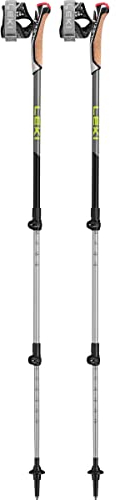 LEKI Traveller Alu Stöcke, Black-Silvergray-Neonyellow, 90-130cm