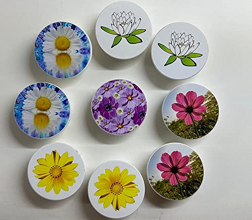 Steckel 9 Stück Deko- DS-9784 mit verschiedenen Blumen Motiven; dekorative Steckdosen Abdeckung Staubschutz Deckel Steckdosendeckel Abdeckung für Schuko-Steckdosen Spritzschutz