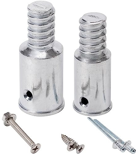 Threaded Tips Replacement for Extension Poles Repairing, Push Broom Handle Threaded End (1 in & 3/4 in)