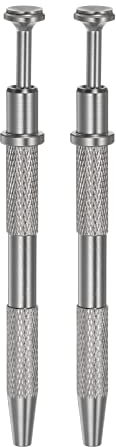 sourcing map 2uds Inoxidable Acero 4 Garras Recoger Herramienta, IC Chip Extracción Herramienta con 4 Púas Soporte Diamante Garra Pinzas para Recogida de Componente Electrónico, Plateado Tono