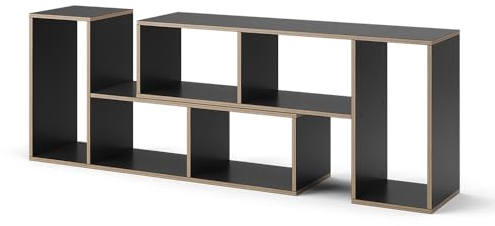 Vicco Bücherregal Tetrix, Regal für Bücher, Anthrazit, 112.8 x 56.4 cm 2er Set