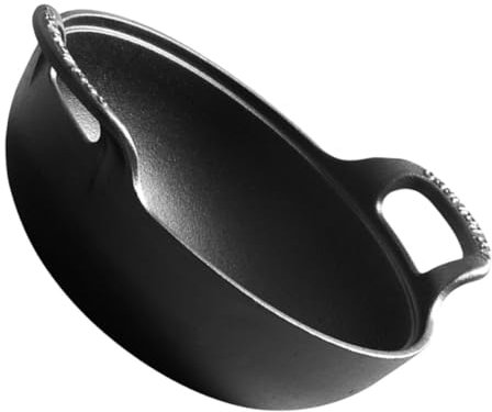 Alipis Poêle Fonte Ronde Marmite Antiadhésive Pour Maison Casserole Fonte Pratique Pour Cuisine