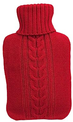WOFASHPURET Wärmflaschenbezug Aus Gummi Und Acrylfasern Rot Ca Strickbezug Für Wärmflasche Wärmflaschenhülle Für Frauen