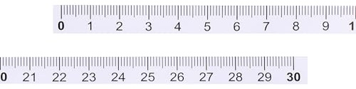 PATIKIL Klebendes Lineal, 5er Pack 30cm Rückseitiges Maßband Klebeband Aufkleberband Wasserdicht für Werkbank Nähen Säge Zeichentisch, Weiß