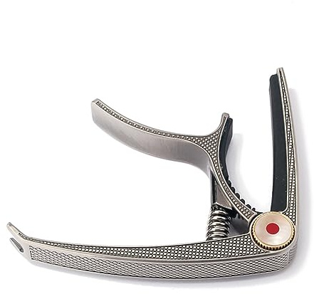 Klemm Capo für Akustik- und E-gitarre, Modell 20, Schwarz | Zinklegierung, ohne Einstellung, für Griffbretter, Kompakt und Tragbar, Beim Spielen und Tonartwechsel