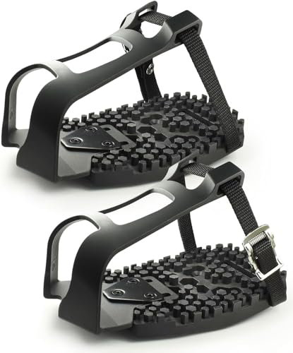Linunity Zehenkäfige für Sneakers – kompatibel mit Peloton-Fahrrad- und Fahrradpedalen, keine Pedalwechsel mehr, fahren Sie mit normalen Laufschuhen oder Look Delta Cleats