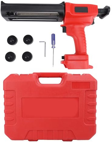 Electric Caulking Gun, Double Pusher Cordless Caulking Tools, 6 Adjustable Speeds, Anti Drip Double Power Caulk Gun for Filling, Sealing, Automatic Release Function