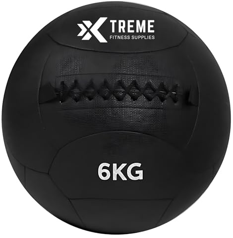 Xtreme Fitness Wallball 6 kg. Rutschfester Medizinball für Krafttraining, Core und Crossfit, Sandgefüllter Gewichtsball mit robuster Hülle, Ideal für HIIT, Slam Ball und Training im Home Gym