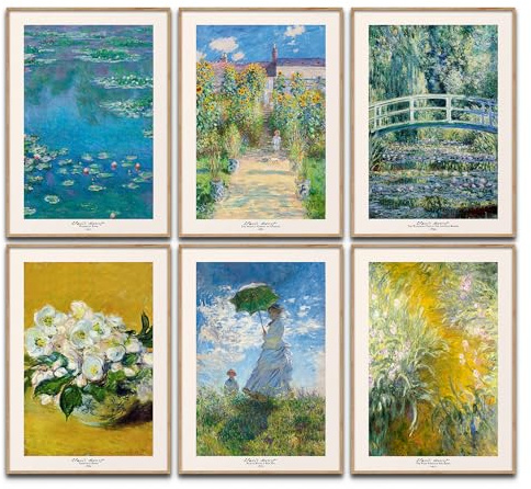 canvea Claude Monet Poster Set Kunst Wanddeko Klassische Bilder Schlafzimmer Deko Wohnzimmer Dekoration Homeoffice Gemälde