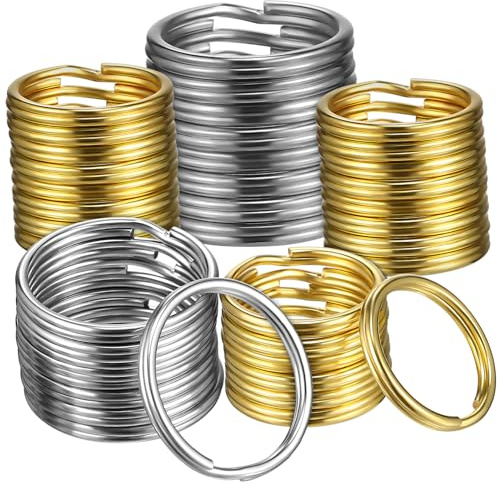 NUOBESTY 200piezas Aros Llaveros Redondos Unids Anillos Organizar Llaves Accesorios Manualidades
