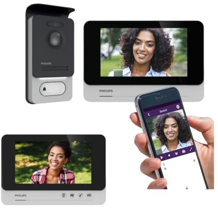 Philips - Visiophone filaire connecté smartphone avec 2 écrans - WelcomeEye Connect 2