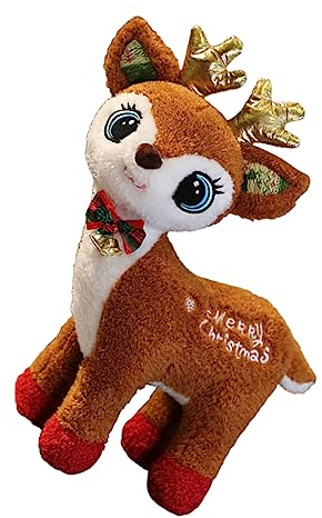 Warmhm Peluche De Renne De Noël Décoratif Jouet Peluche pour Fête Et Maison Figurine Douce pour Garçon Fille Et Décoration Festive