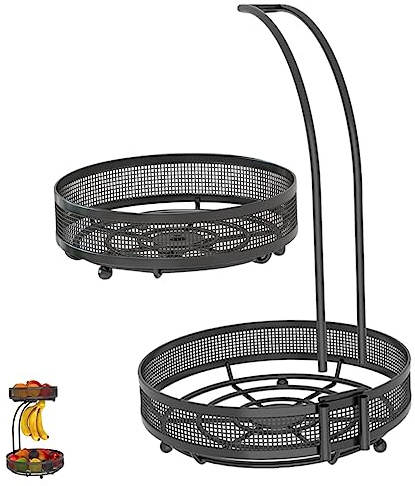 KICHOUSE Canasta de Frutas Colgador de Organizador de Frutas para Cocina y Almacenamiento