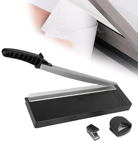 Taglierina per carta A4 Compatto, Taglierina manuale con Filetto R4, Taglierina in acciaio inox, Tagliatrice manuale, Taglierina per materiali Sono Lamiere sottili, Pelle, Foto