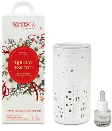 Nasoterapia Holiday Essence Diffusore Elettrico + Essenza Christmas Vibes Arancia Candita e Pino Cembro - Diffondi nell'aria i profumi della festa!