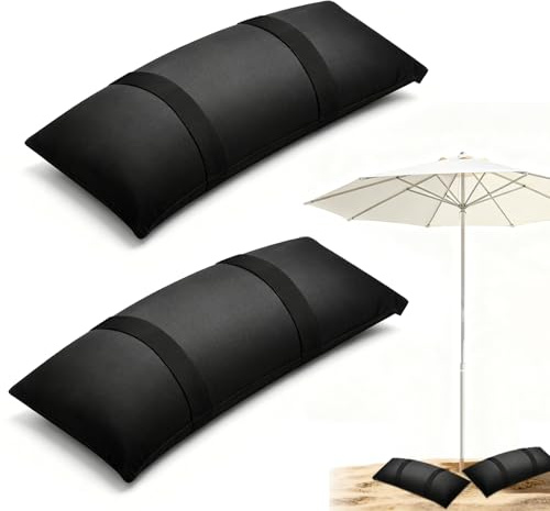 Sandsäckar för att tynga ner, 2 stycken 20 kg, fyllning 70 x 25 cm, sandsäck, viktning sandpåse, sandsäcksvikter för parasoll, studsmatta, trädgårdsmöbler, viktter