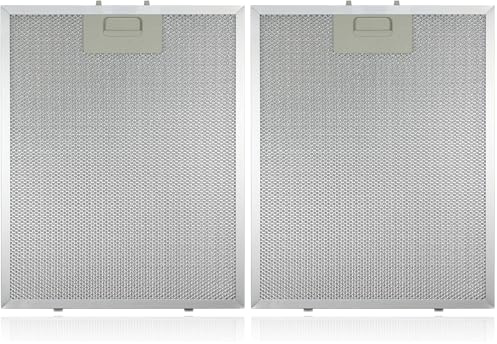 SPARES2GO Cooker Hood Metal Grease Filter (Silver, 320 x 260mm, Pack of 2)