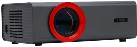 RiToEasysports Proiettore Portatile, Proiettore Tascabile LED HD 1080P con Altoparlante Integrato e Telecomando, per Film in Campeggio in Ufficio a Casa (Spina europea)