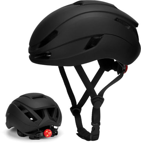 Zamufo Casco Bici LED Regolabile 54-60cm Uomo Donna