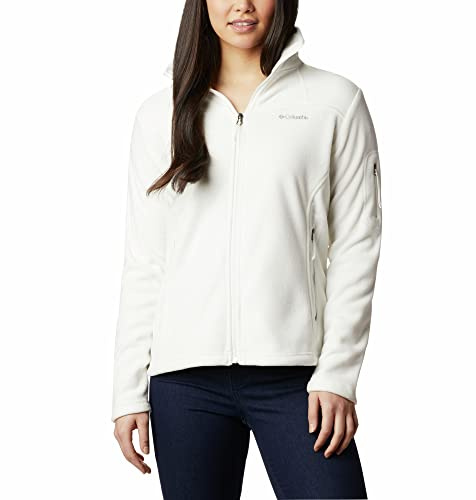 Columbia Fast Trek II Jacket - Forro Polar para Mujer, Color Blanco, Talla S