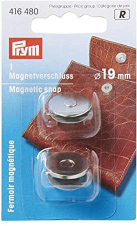 Prym 416480 Magnet-Verschluß 19 mm silberfarbig, Silber