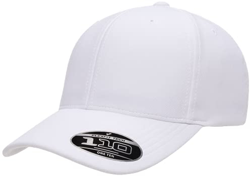 Flexfit 110 Cool & Dry Athletic Cap Hat, White, One Size