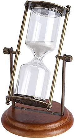 VIFERR Sanduhr, 15 Minuten Sanduhr Metall Rotierenden Sand Timer Dekorative Sanduhrs-Timer Tischuhr Ornament Zuhause Schlafzimmer Büro Dekoration Geschenk