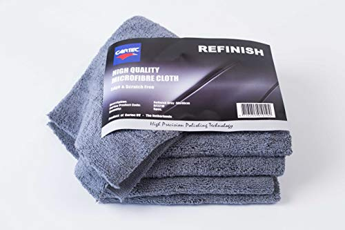 Cartec - Paños microfibra Ultrasoft Antracita - Corte láser - Pulido coche - 5 unidades