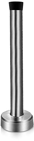 Door Stop, 6 Inch(150mm) Extra Long Door Stopper, Wall Mounted Door Stops for Skirtings Indoors Outdoors Stainless Steel Door Stoppers Rubber Tips Stop Door Hitting Wall, Brushed Nickel