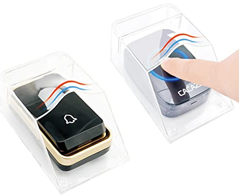 ZUYOOK PC Waterproof Doorbell Cover Transparent Rainproof Wireless Waterproof Splashproof Box(Doorbell not Included) for Protective （2pack）