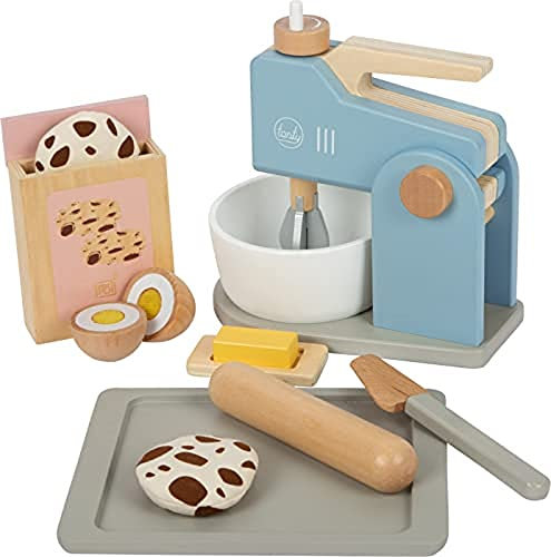 small foot Mixer-Set tasty aus Holz, Rollenspielzeug für Kinder, Zubehör für Spielküchen, ab 3 Jahren, 12248
