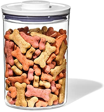 OXO Good Grips - Contenitore POP per animali domestici, 3,3 qt/3,1 l, ideale per alimenti per cani fino a 1,4 kg o 1,1 kg di cibo per gatti, contenitore ermetico per cani e gatti, senza BPA