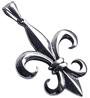 Generisch Edelstahlanhänger aus 316L Keltenkreuz Schlicht Fleur de Lis Schmuck Männer