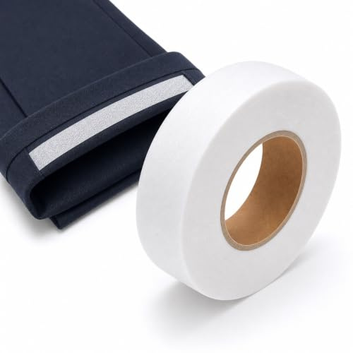 HOOZILI Fabric Fusing Tape Iron on hemming Tape Adhesive Fabric tape for Clothes trousers Curtain No Sewing Needed 70 Yards 1Roll (20 mm Wide)