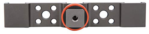 2 Stück Blitzschuh-Montageadapter, Verlängerungsstange, Halterungsständer für Kamera-Handy mit 3 Stück Blitzschuh-Halterung, Zur Erweiterung der Fotoausrüstung (Grau)