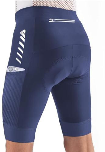 Wulibike Cycling Shorts Mens Padded,Quick Dry & Breathable Bike Shorts with Reflective Strips and Pockets for Road Cycling